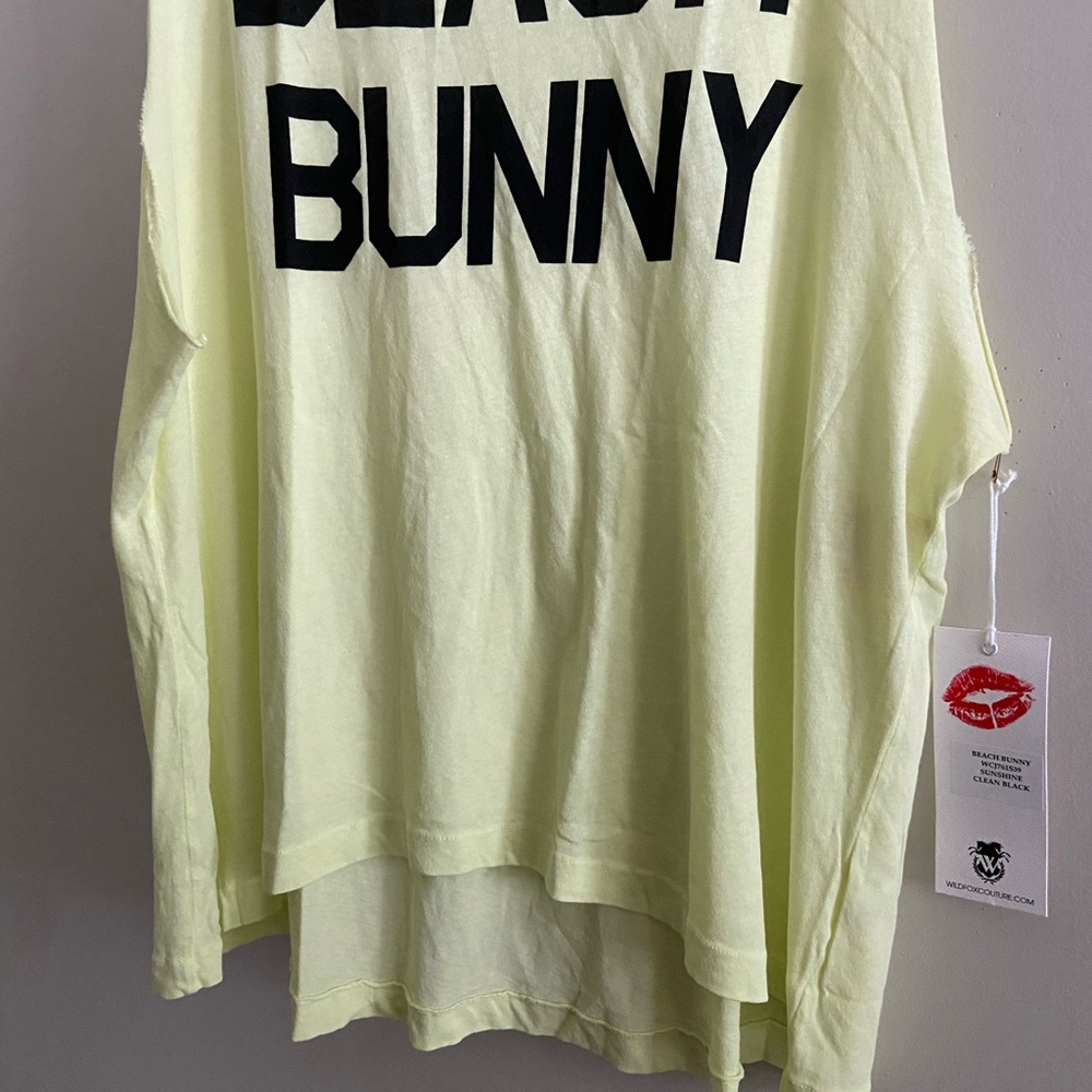 NWT Wildfox Beach Bunny Muscle Tee Shirt Small - Picture 4 of 6